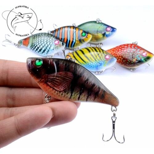 1Pcs 7cm/12.5g Hard VIB Lures Fishing Bait Color Painting Crankbait Artificiais Iscas With 6# Hooks Wobblers For Fishing Tackle