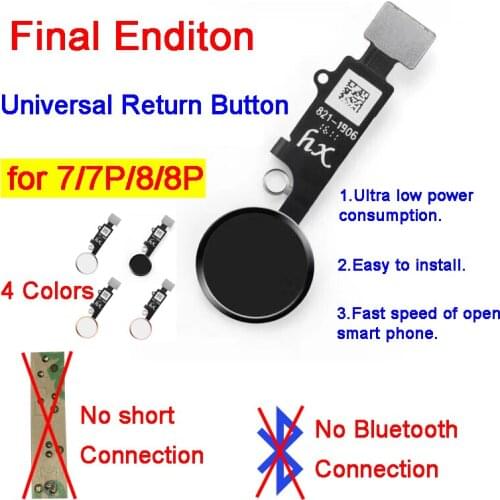 10Pcs Final Edition Universal Home Button Menu Key Return Function Solution For iPhone 7 8 Plus Flex Cable Assembly Replacement