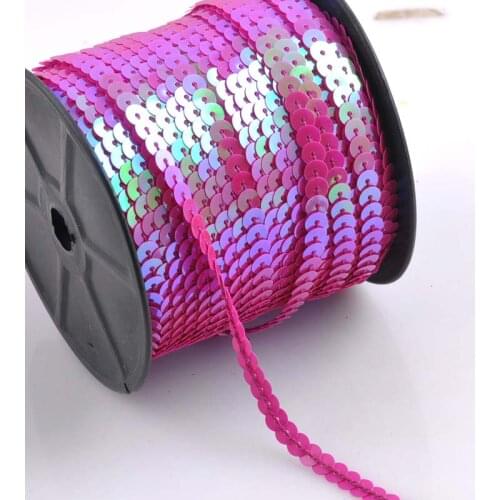 10yard/Lot 6mm Loose Round flat sequins Paillettes sewing on trims for crafts Cloth accessory CP0849