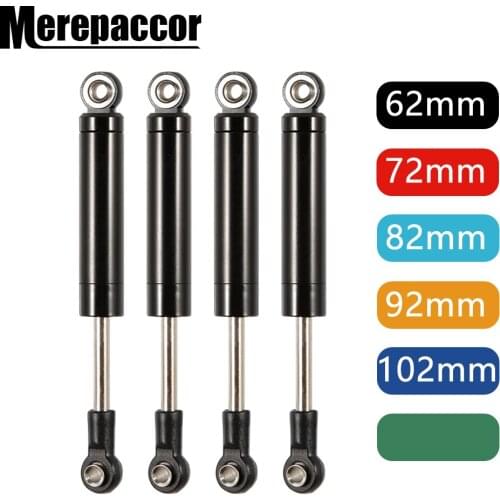 4Pcs Built-in Spring 62/72/82/92/102mm Shock Absorber Damper for 1/10 RC Crawler Axial SCX10 90046 TRX-4 MST Redcat