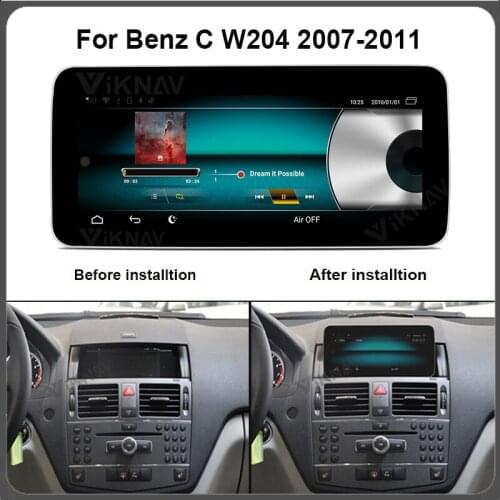 Car GPS navigator video multimedia player for Mecerdes Benz C-W204 2007-2011 auto radio android system stereo FM 2din