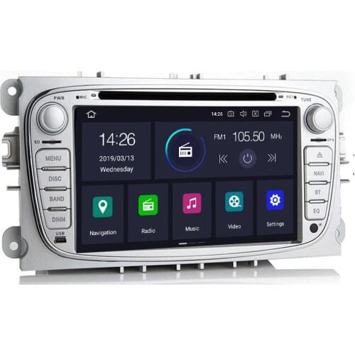 Car Multimedia Player Android10 4+64G GPS 2 Din car dvd player for FORD/Focus/S-MAX/Mondeo/C-MAX/Galaxy wifi car radio DSP DVR