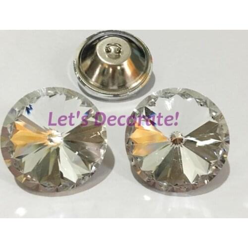 Free shipping 25PCS/LOT 30MM Satellite Crystal Glass Buttons For Sofa Industry Or Other Decoration Fileds. WXK3025