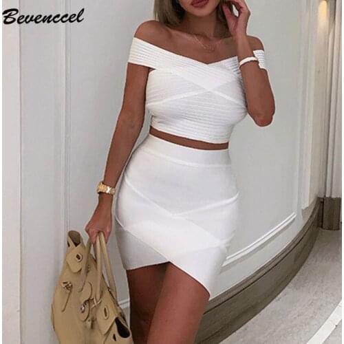 Летние платья с открытыми плечами BEVENCCEL China At AliExpress