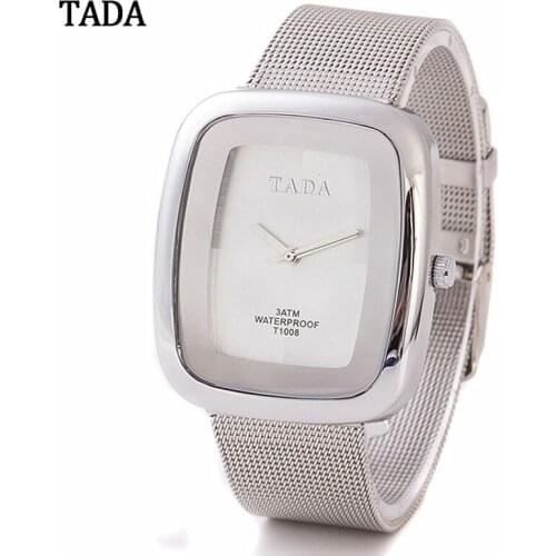 Top Brand Stainless Steel Mesh Luxury Wristwatch women Charm Fashion Square watch Waterproof Lady Elegant Quartz Bracelet Watch