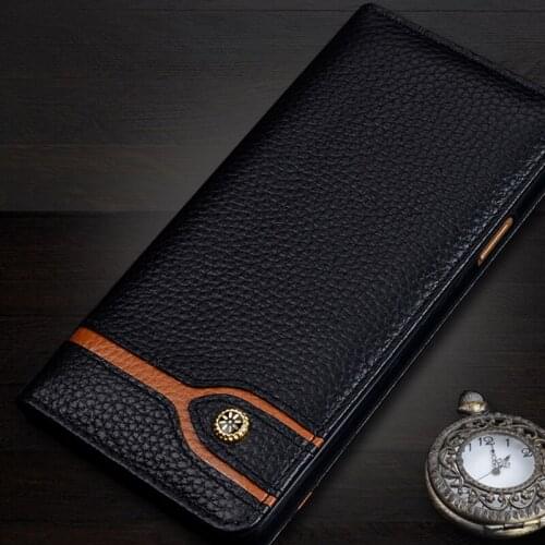 Genuine Leather flip phone Case For iPhone 7Plus 7p 5.5inch case back For iPhone 7 Plus case back cover Shell