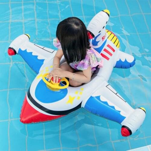 Kids Swimming Float Seat Boat Pool Ring Inflatable Airplane Pool Floats for Summer Fun Swimming Toy Fun Pool Toys Swim Ring Seat