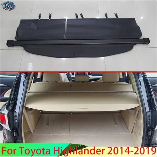 For Toyota Highlander 2014-2019 Aluminum+Canvas Rear Cargo Cover privacy Trunk Screen Security Shield shade Accessories