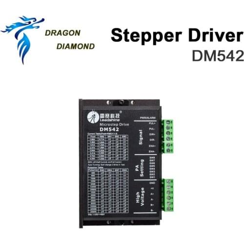 DRAGON DIAMOND Leadshine 2 Phase Stepper Driver DM542 20-50VDC 1.0-4.2A for Laser Engraver