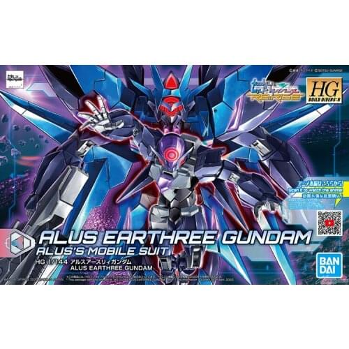 Original BAMDAI Gundam HG 1/144 Model ALUS EARTHREE GUNDAM Mobile Suit Assemble Model Action Figures
