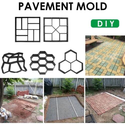 Garden Walk Pavement Mold DIY Manually Paving Cement Brick Stone Road Concrete Molds Path Maker Reusable DIY Manually Paving