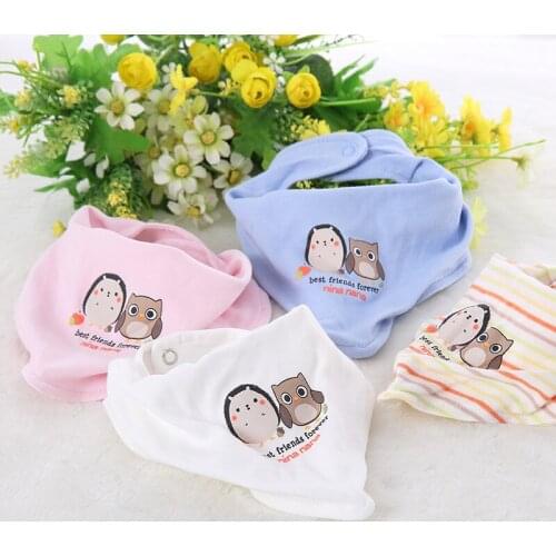 2-pack Baby Cotton Bibs Newborn Triangle Scarf Double Layer Infant Bandana Soft Absorbent Drool Bibs Gift Set 0-3-6-12months