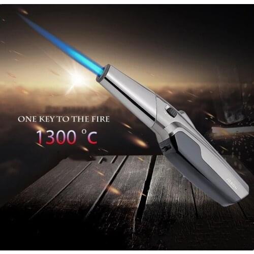 Kitchen High Firepower Jet Lighter Cigar Windproof BBQ Pipe Lighters Metal Torch Cooking Refillable Gas Lighter Gadgets for Men