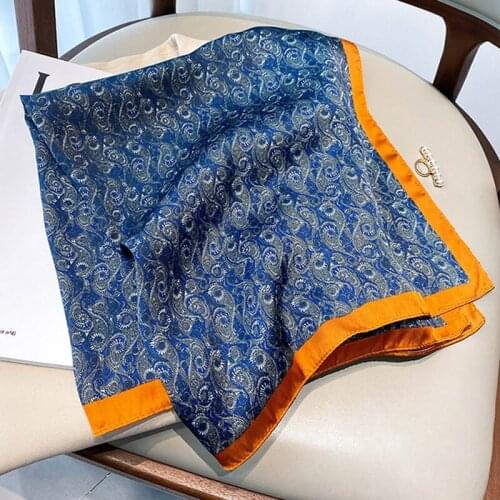 2021 Superior quality 70*70cm Square Scarves women Silk Scarf Office Ladies hair neck Bandanna Headband foulard headcloth female