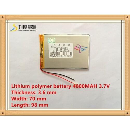 Liter energy battery 367098 4000mAh 3.7V original road N70S 7 inch Tablet PC battery cool x5 Newman on behalf Chilean T7S