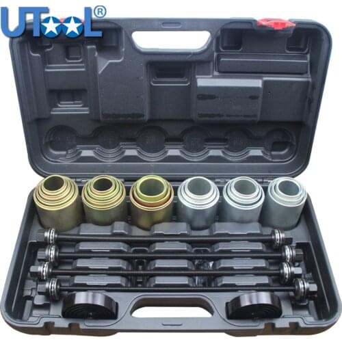 26Pc Universal Press and Pull Sleeve Remove Install Bushes & Bearings& Seals Tool Kit