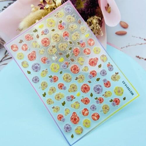 Japanese Style 3d DIY New Technology Thin Transparent Nail Stickers Flowers High Viscosity Dry Nail Decals Women Girls Gift