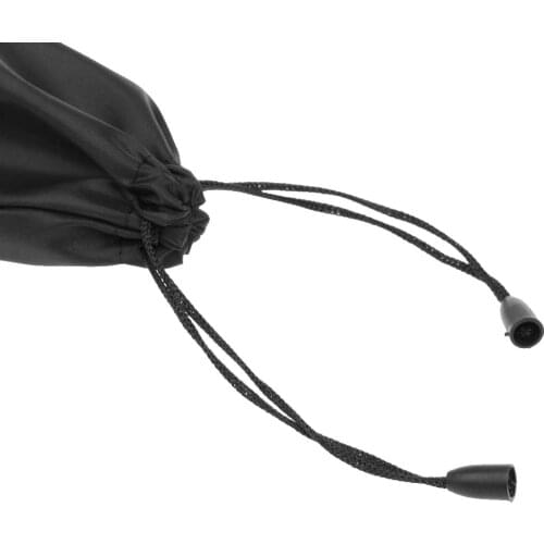 Outdoor Camping Awning Tent Pegs Storage Bag With Drawstring - Black