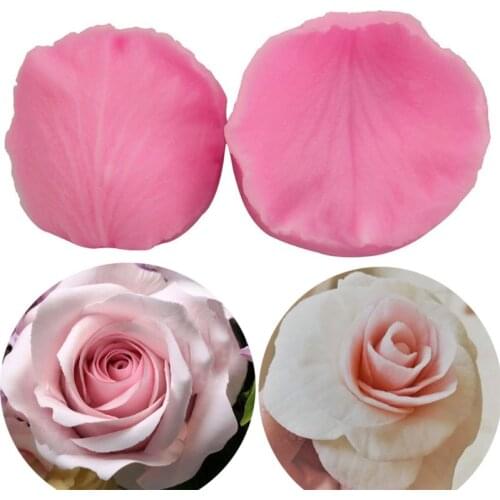 2021 New 3D Rose Petals Veiners Cutter Meridians Flower Sugar Fondant Gum Past Tools Simulation Paste Silicone Cake Mold