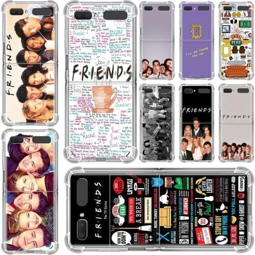Hot Sale Friends Together Cover For Samsung Galaxy Z Flip & ZFlip 5G Anti-Knock Clear Phone Case 6.7" Folding And Splitting Capa