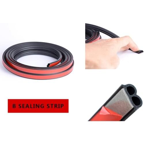 Car Door Rubber Seal Strips Auto Double Layer Sealing Stickers For Door Trunk Sound Insulation Weatherstrip Interior Accessories