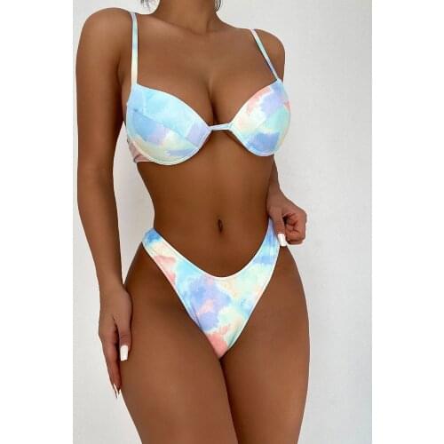 Sexy Mini Thong Micro Bikini Women Push Up Swimsuit Female Swimwear Print Biquini Bathing Suits Summer Beach Wear