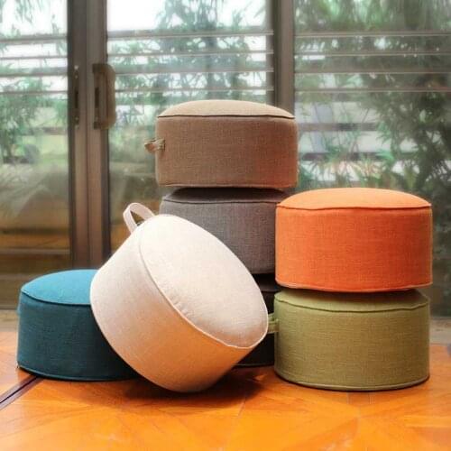 Removable Round Kid Bedroom Chair Cushions Round Stool Seat Pad Sleeping Room Sitting Pad Tatami Prayer Mattress