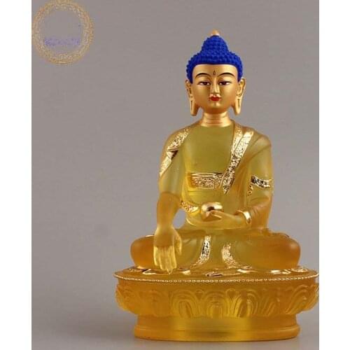 Southeast Asia faith home Store SAFE GOOD LUCK Talisman Amitabha Sakyamuni Medicine Tathagata Buddha FENG SHUI Sculpture statue