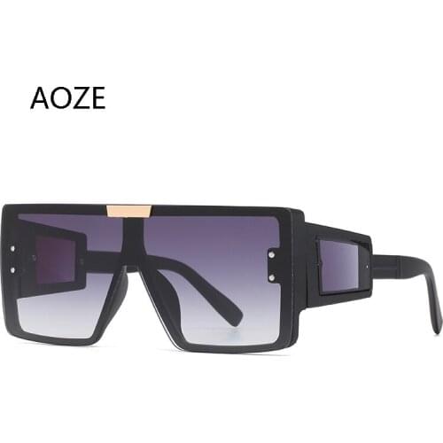 2021Casual Fashion Siamese Sunglasses New Men Women Square Big Frame Sun Glasses Retro Gradient Eyeglasses UV Women ins Popular