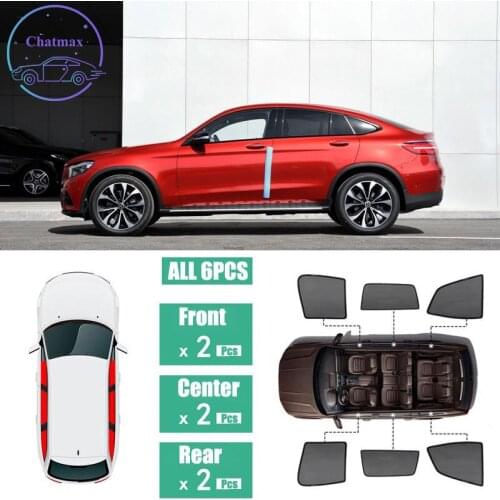 For Mercedes Benz GLC 2016-2018 Window Sunshade UV Protection Ray Blocking Mesh Laser Block Black Net Yarn