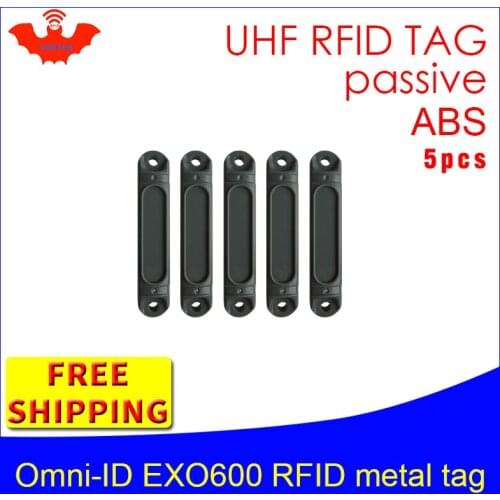UHF RFID metal tag omni-ID EXO600 915mhz 868mhz Impinj Monza4QT EPC 5pcs free shipping durable ABS smart card passive RFID tags