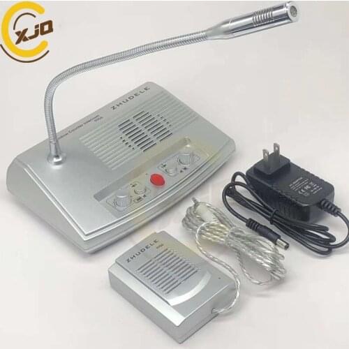 XJQ Home Security English Version Dual-way Intercom System For Bank Counter ticket office hospital Window intercom PA System