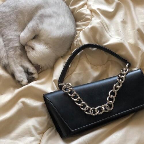 Brand Designer PU Leather Chain Crossbody Bags for Women 2021 Simple Fashion Luxury Shoulder Bag Lady Purses and Handbags