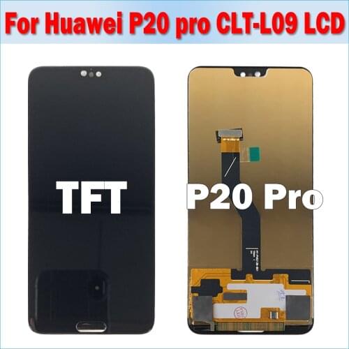 TFT 6.1" LCD Display For Huawei P20 Pro LCD CLT-L04 CLT-L09 CLT-L29 LCD Display Touch Screen Digitizer Assembly Replacement