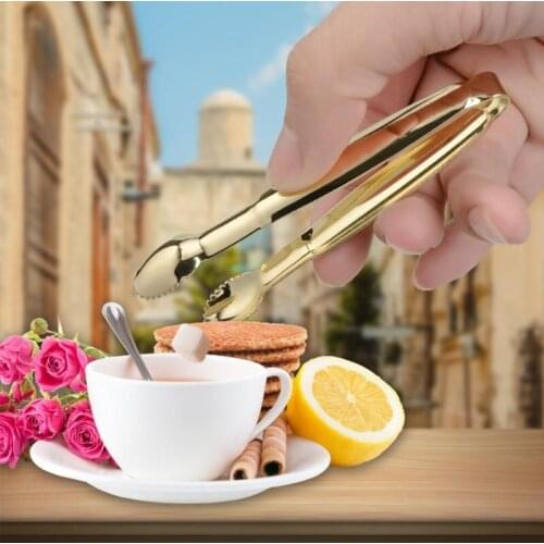 1PCS Coffee Sugar Clip Stainless Steel Tweezer Mini Clamp Tong Clips Coffee Little Tea Clips Hot Kitchen Bar Tool Supply TSLM2