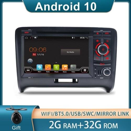 2 DIN Android 10 CAR GPS Stereo Radio Multimedia player for Audi TT MK2 8J 2006-2012 Autoradio GPS Multimedia with Wifi BT GPS