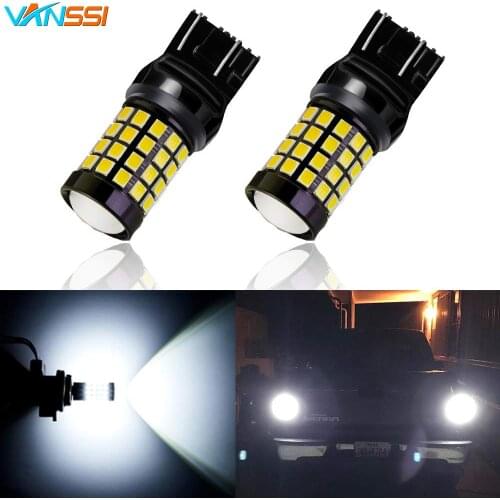 2x 7443 7440 T20 LED Reverse Backup Bulb Extremely Bright 52-SMD 3030/2835 Chipsets Stop Tail Light Lamp Bulbs 6000k White