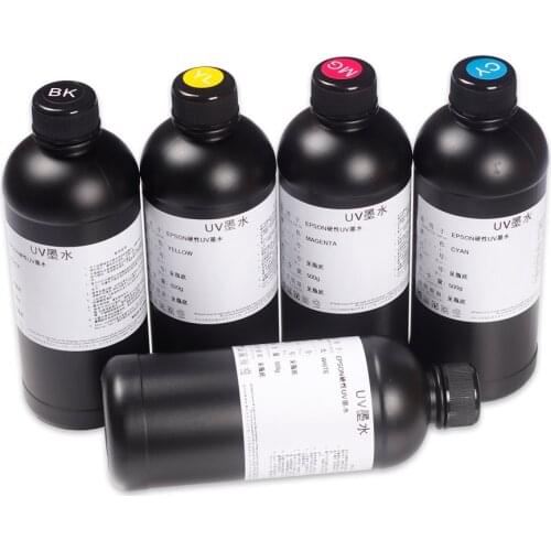 500ml Epson UV Ink PU Leather Mobile Phone Case Silicone Plastic Wallet Purse Canvas Quick Dry Ink UV Printer Soft Flexible Ink