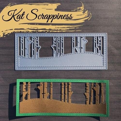 AliliArts Metal Cutting Dies Trees Slimline frame diy Scrapbooking Photo Album Decorative Embossing PaperCard Crafts Die