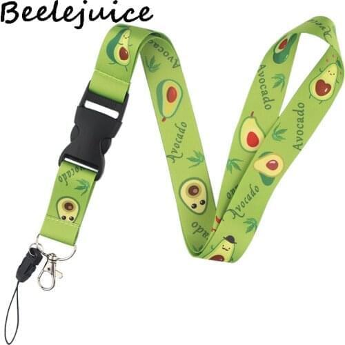Avocado Neck keychain necklace webbings ribbons Anime Cartoon Neck Strap Lanyard ID badge holder Keychain Lanyards