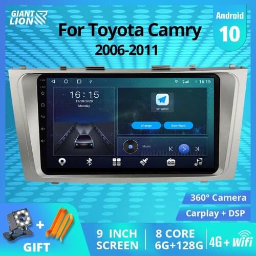 2DIN Android 10.0 Car Radio For Toyota Camry 2006-2011 GPS Navigation Stereo Receiver Car Multimidia Video Player Auto Radio IGO