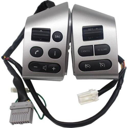 Car Accessories Steering Wheel Control With Backlight Silver Buttons For Nissan Livina Tiida Sylphy