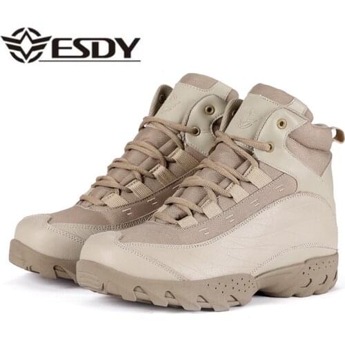 Military Tactical Combat Boots Men 2017 Fashion Winter Genuine Leather Army Ankle Boots Desert Safety Work Casual Shoes