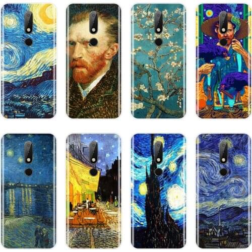 Back Cover For Nokia 7.1 6.1 5.1 3.1 2.1 Plus Soft Silicone Van Gogh Art Phone Case For Nokia 2.1 3.1 5.1 6.1 7.1 Case