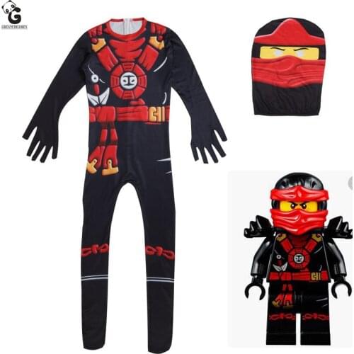 Kids Ninjago Costumes Boys Child Halloween Costumes for Kids Jumpsuits Christmas Fancy Party Dress Ninja Costume Kids Suits