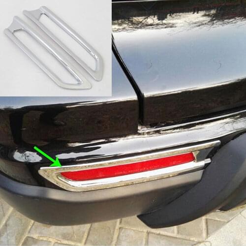 For Honda CR-V CRV 2010-2011 Chromium Exterior Rear Bumper Fog Light Lamp Cover Cap Trim ABS 2Pcs Accessories Car Styling