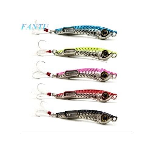 FANTU Spoon Bait Fishing Lure 2pcs/lot Ghost Soldiers Submarine Shore Cast Iron Sheet Fishing Lure Spoon 10g/15g