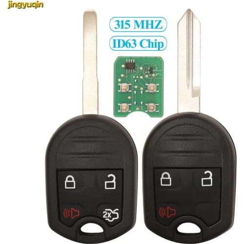 Jingyuqin 5pcs Remote Car Key Fob Control 315MHZ ID63 For Ford Taurus X Focus Lincoln MKX C-Max Escape F350 Fiesta Transit 3/4BT