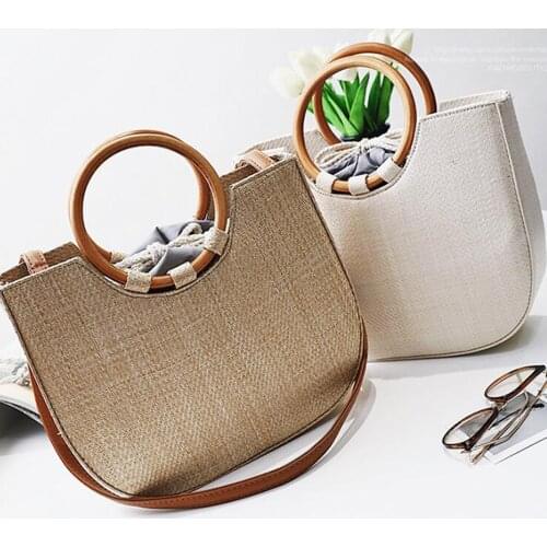 Fashion Women Bags Straw Bag Retro Female Bag Handbag Shoulder Bag Beach Holiday
