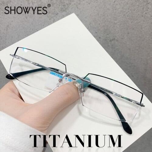2020 NEW Titanium Presbyopic Glasses Mens Computer Eyeglasses Simple And Generous Lens Ti Reading Glasses Hyperopia Eyewear